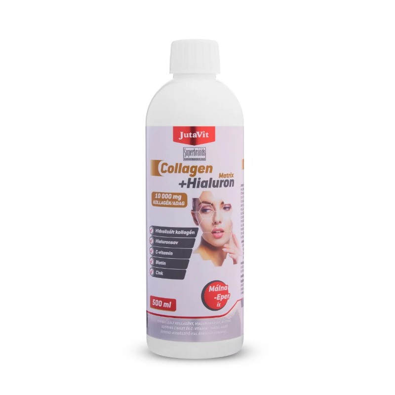 Vitamin JutaVit Collagen + Hialuron Matrix 500 ml Málna-Eper