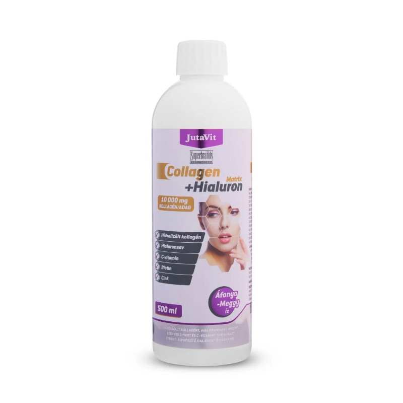 Vitamin JutaVit Collagen + Hialuron Matrix 500 ml Áfonya-Meggy