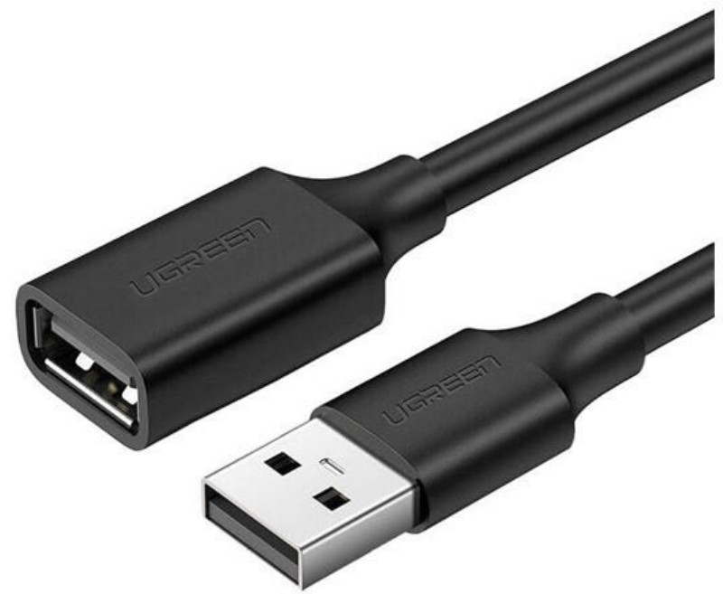 kábel UGREEN US103 USB 2.0 hosszabbító kábel, 1m, fekete