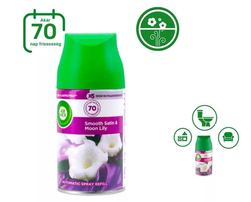 Légfrissítő Airwick utántöltő 250ml Smooth Satin & Moon Lily