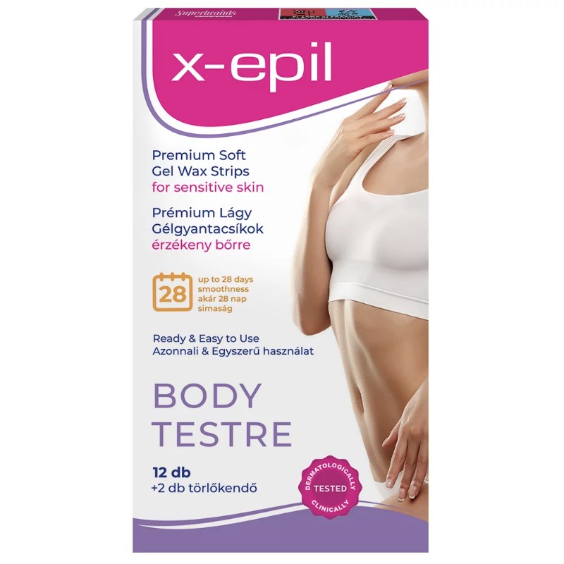 X-Epil Használatrakész Gyantacsík 12db Testre