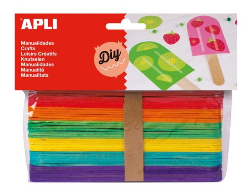 Pálcika Apli Fa 40db/csomag Színes