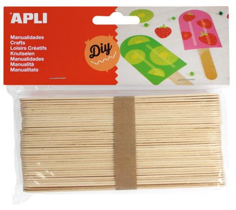 Pálcika Apli Fa 40db/csomag Natúr