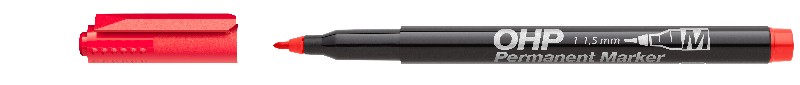Alkoholos marker Ico OHP 1-1,5mm piros