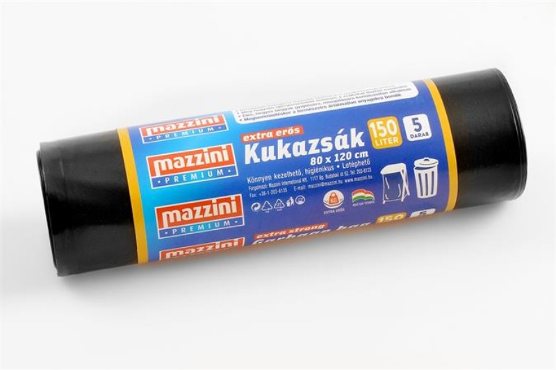 Szemeteszsák Mazzini 150 L-es 5db/csomag extra erős