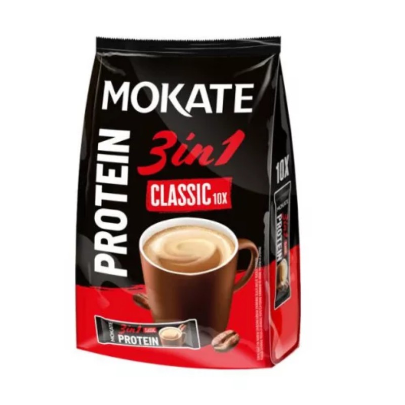 Kávé Mokate 3in1 Protein 10x17g Piros