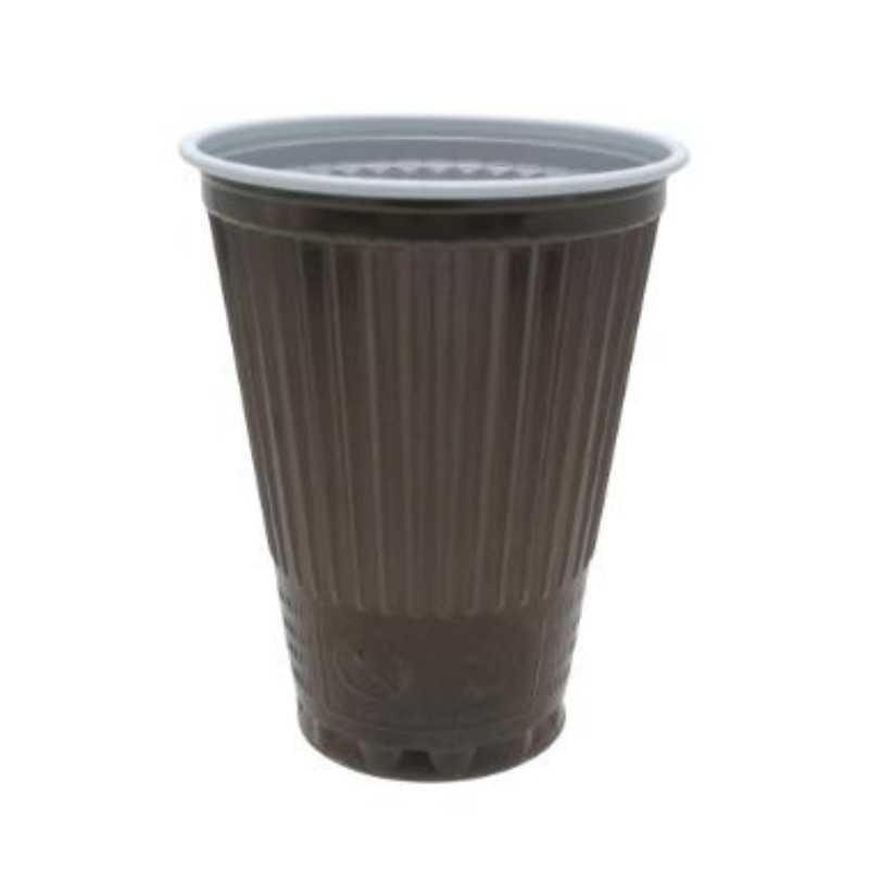 Pohár 150ml műanyag barna 100db/csomag