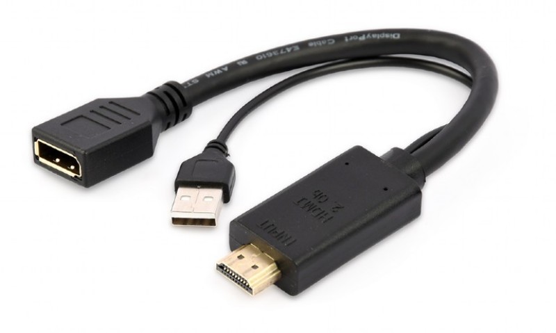 Adapter Gembird Active 4K HDMI male to DisplayPort female