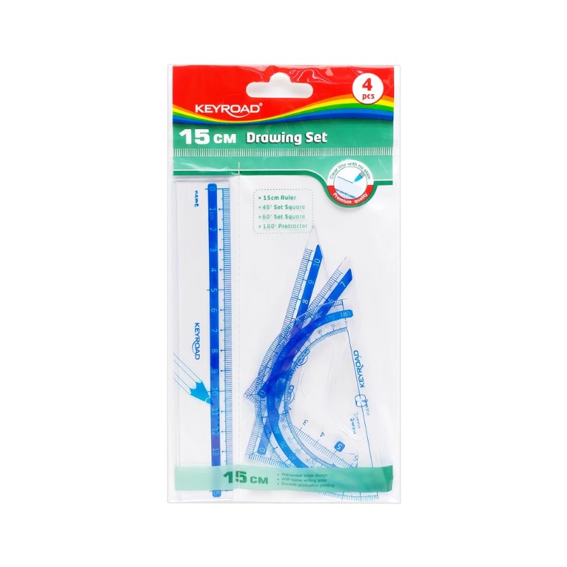 Vonalzókészlet Keyroad 4 darabos 15cm