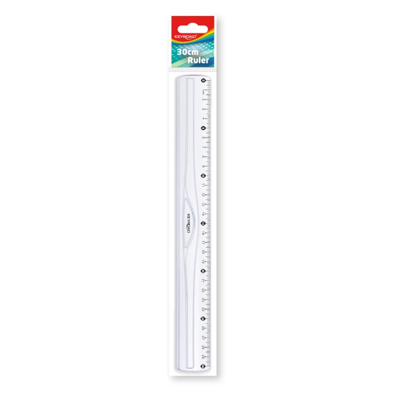 Vonalzó Keyroad 30 cm Műanyag
