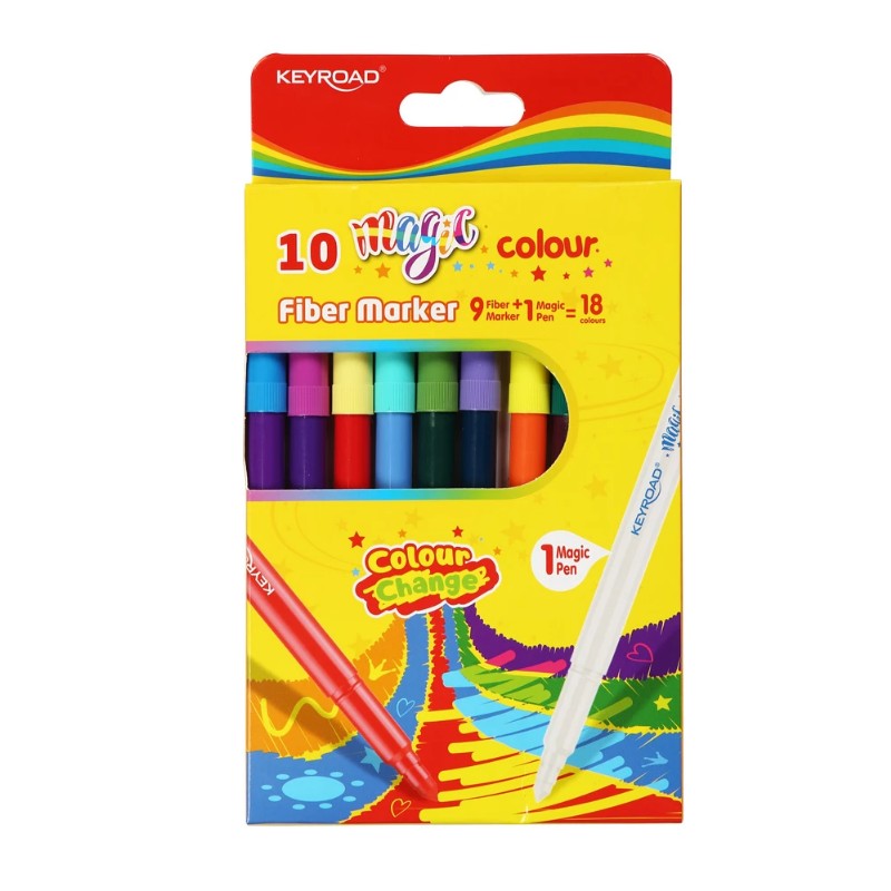 Filctoll készlet Keyroad Magic Fiber Marker 10db/csomag