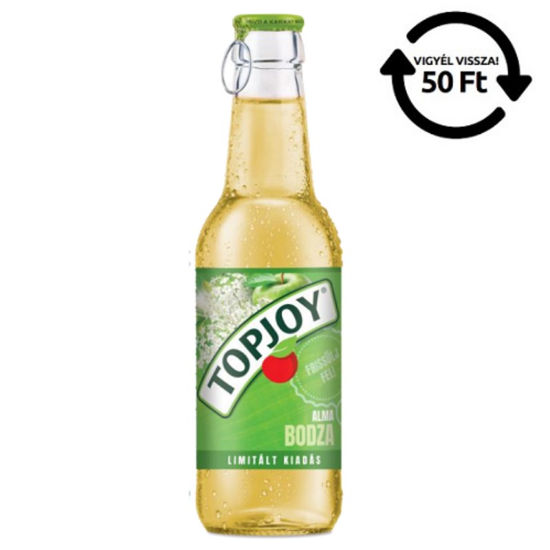 Üdítőital TopJoy 0,25l Alma-Bodza 20% visszaváltható