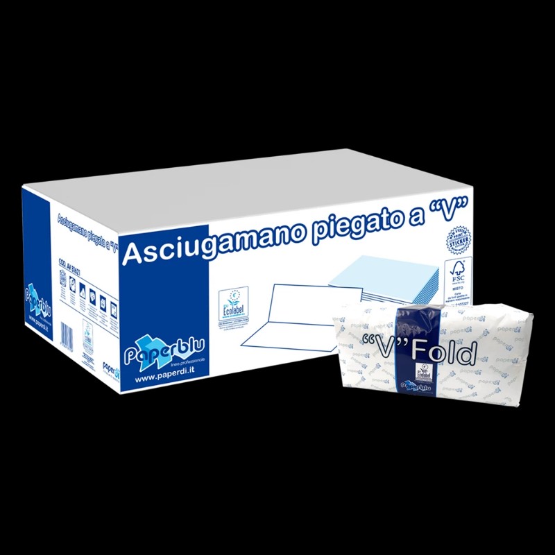 Papírtörlő Paperdi V hajtogatott 100% cellulóz 210 lap/csomag 15 csomag/karton