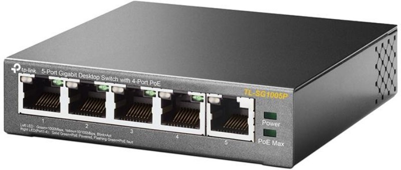 Switch 5 portos TP-Link Gigabit TL-SG1005P