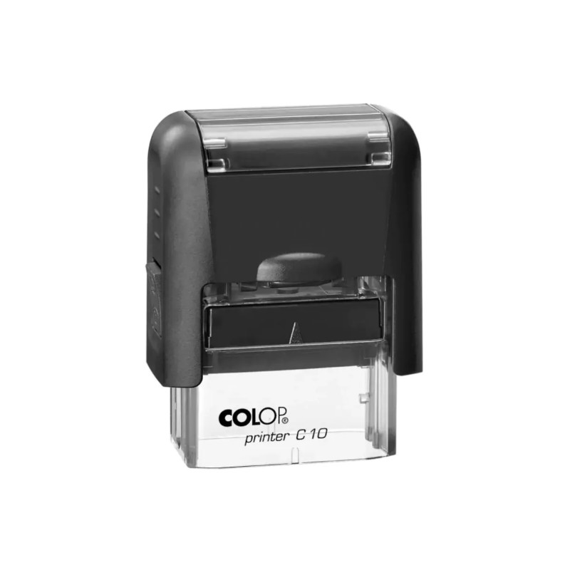 Bélyegző Colop Printer C10 fekete ház, kék párna
