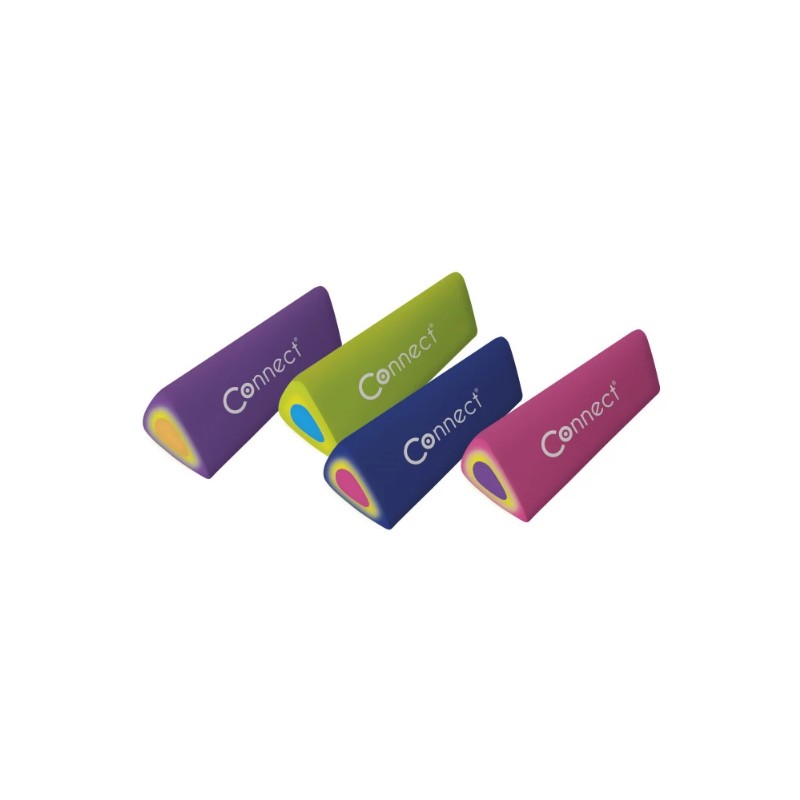 Radír Connect 45x15x15 mm Háromszögletű hasáb színes