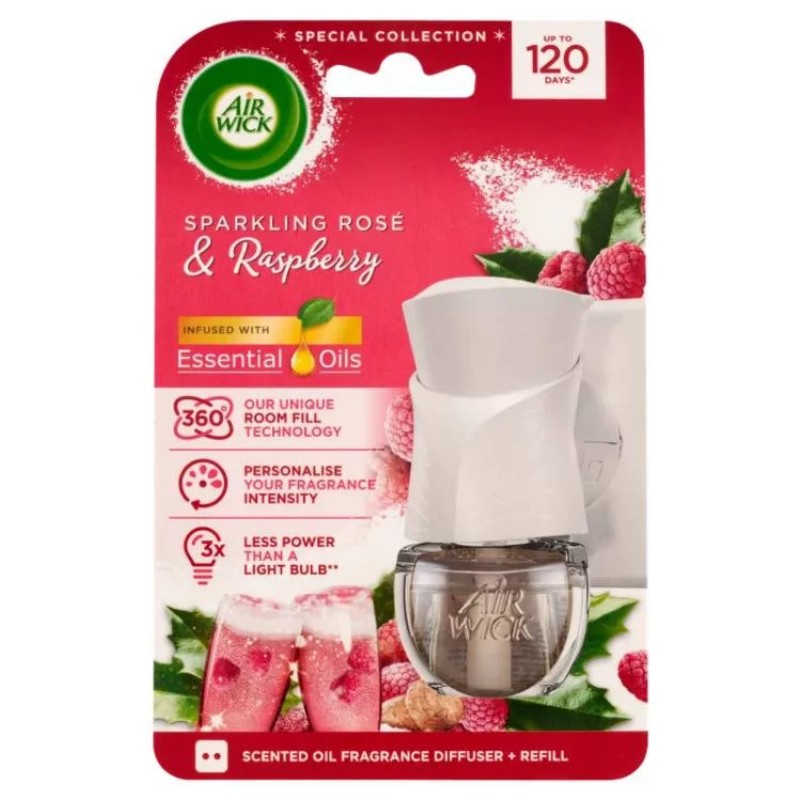 Légfrissítő Airwick elektromos utántöltő 19ml Rozé Pezsgő Málna