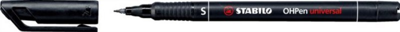Alkoholos marker Stabilo OHPen S 0,4 mm Fekete