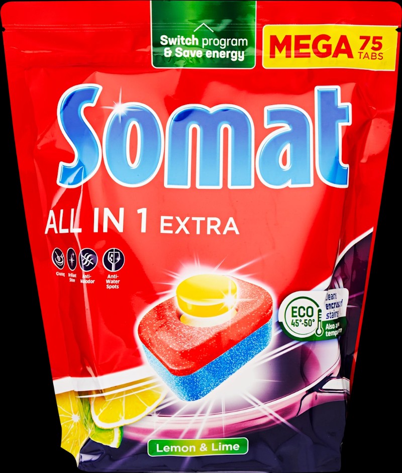 Mosogatógép tabletta Somat All In 1 Extra 76db-os Lemon & Lime
