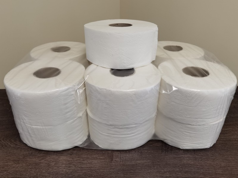 Eü. papír 19cm ragasztott 100% cellulóz 2réteg 12tekercs/csomag