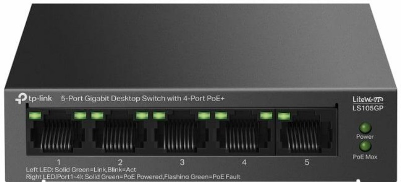Switch TP-Link LS105GP 5-Port Gigabit