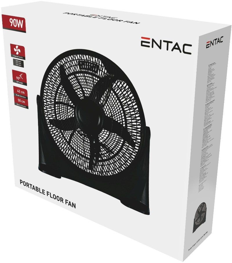 Ventilátor Entac hordozható padló 90W