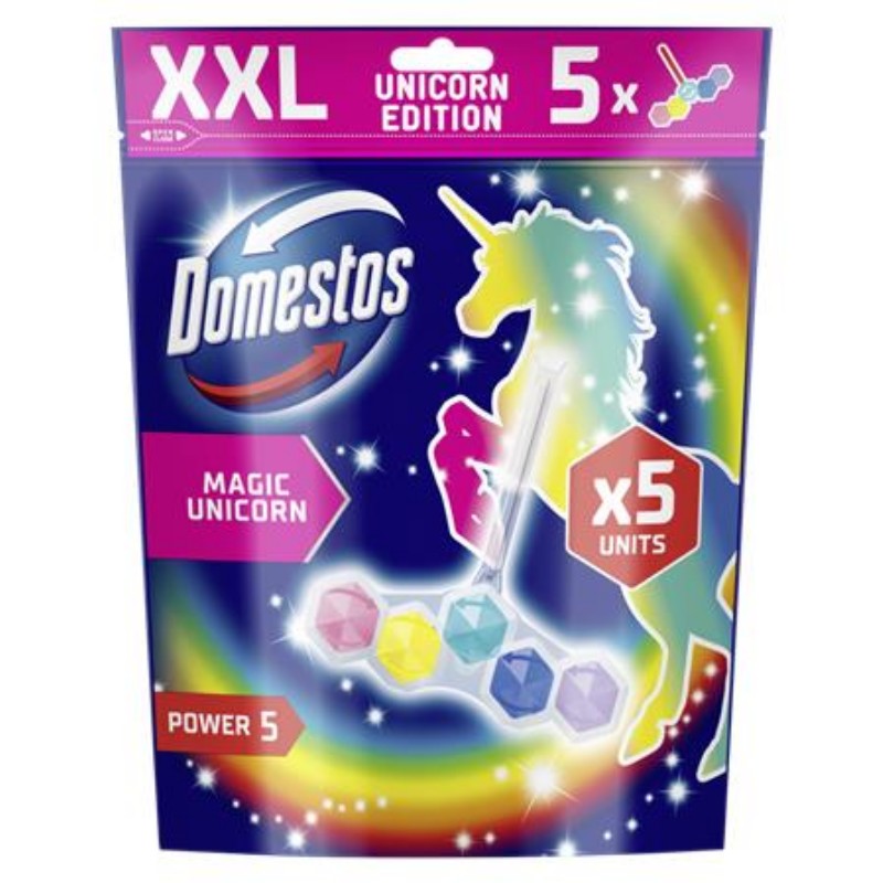 WC tisztító Domestos Power5 5x50g Unikornis