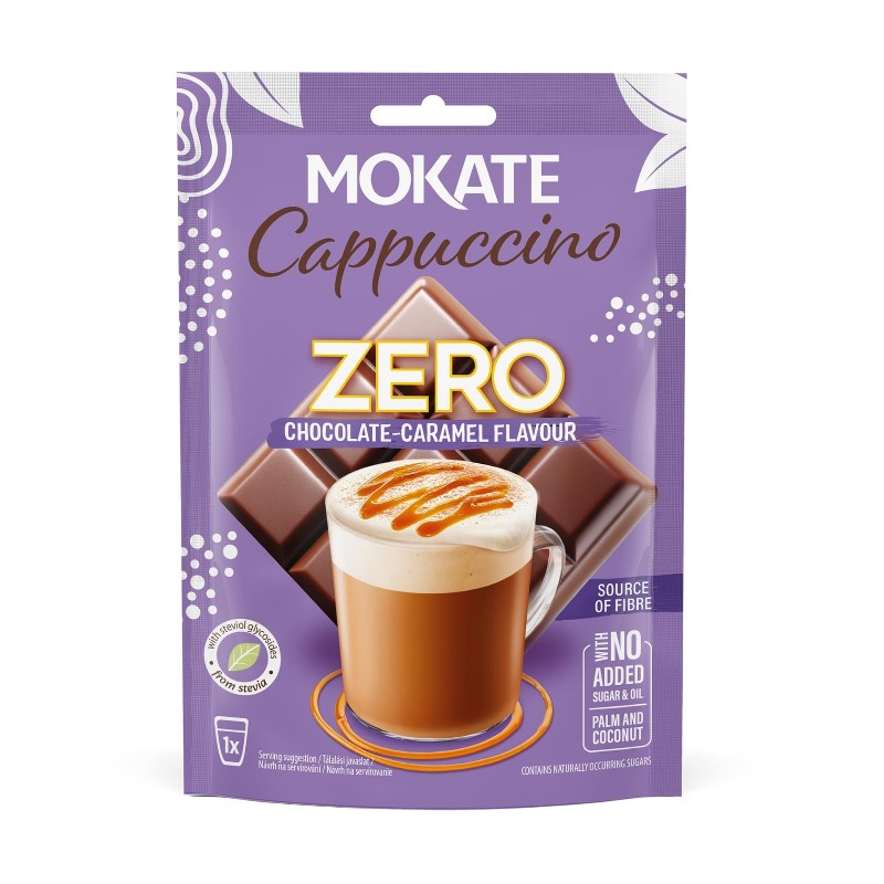 Kávé Mokate Cappuccino 20g Chocolate-Caramel íz Zero