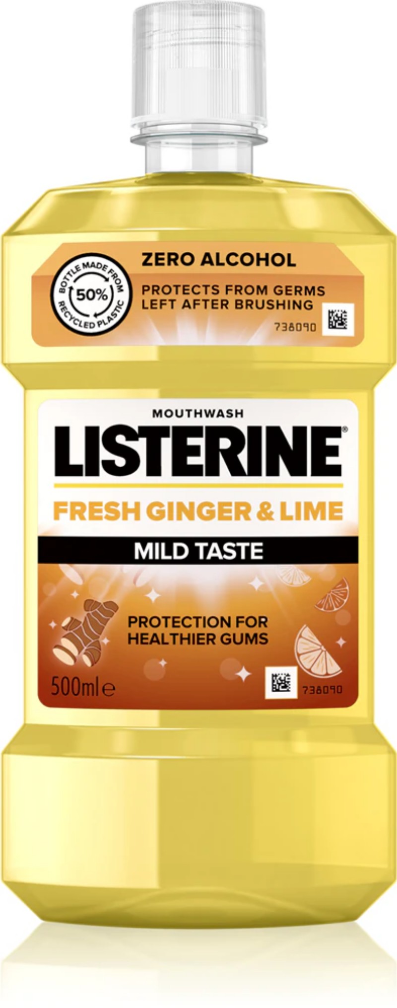 Szájvíz Listerine 500ml Fresh Ginger & Lime Mild Taste