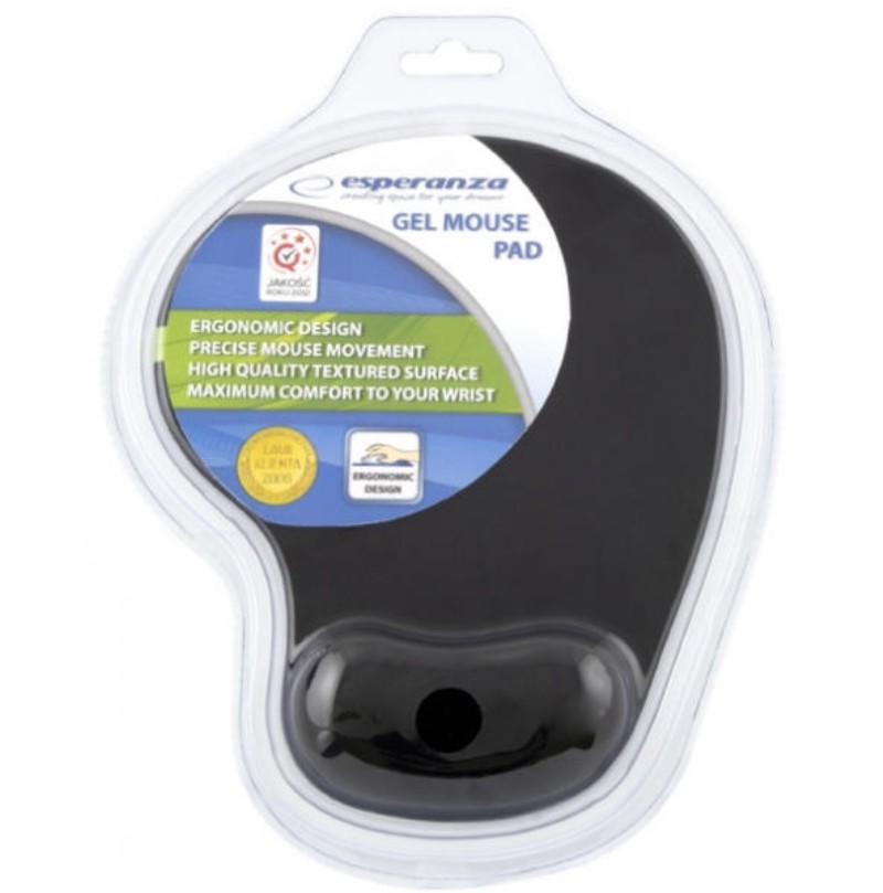 Egérpad Esperanza Gel Black EA137K