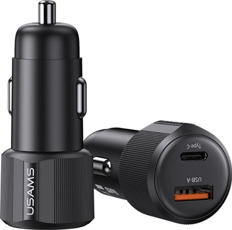 Autós töltő USAMS CC283 60W USB -A + Type-C