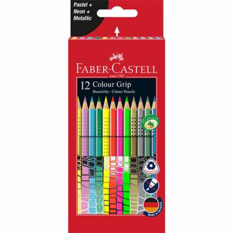 Színes ceruza készlet, háromszögletű, FABER-CASTELL 