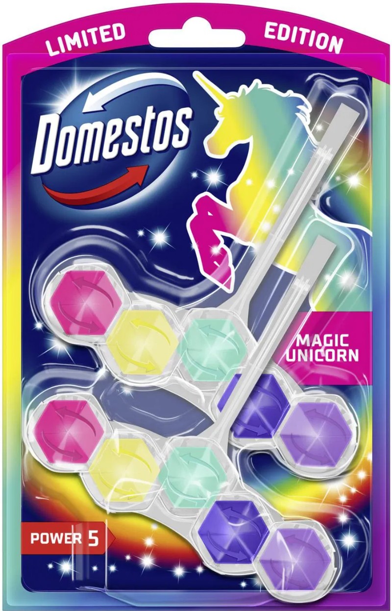 WC tisztító Domestos Power5 2x55g Unicorn