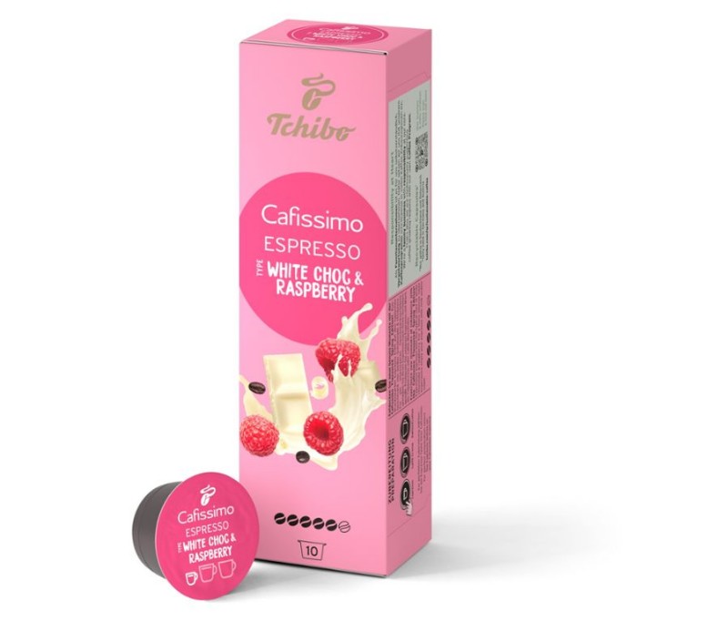 Kávé kapszula Tchibo 10db/csomag Cafissimo White Choc&Raspberry