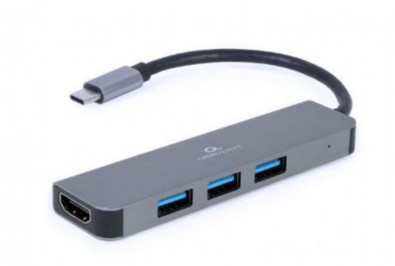 USB Hub Gembird A-CM-COMBO2-01  3db USB 3.2 + 1db HDMI