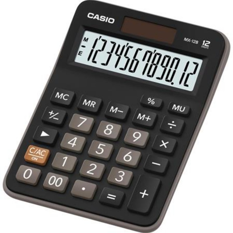 Számológép Casio asztali 10 számjegy MX 12B Fekete