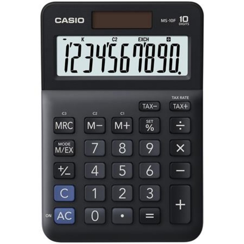 Számológép Casio asztali 10 számjegy MS-10 F Fekete
