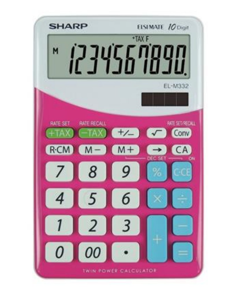 Számológép Sharp asztali 10 számjegy EL-M332 Pink