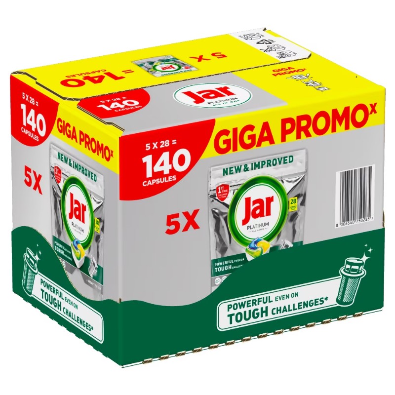Mosogatógép tabletta Jar Platinum 28db/csomag All In One Lemon