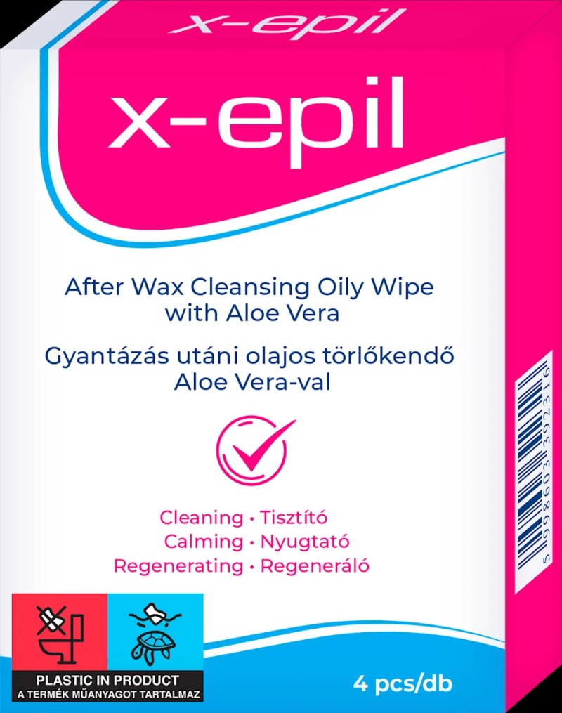 X-Epil gyantázás utáni törlőkendő 4db/doboz