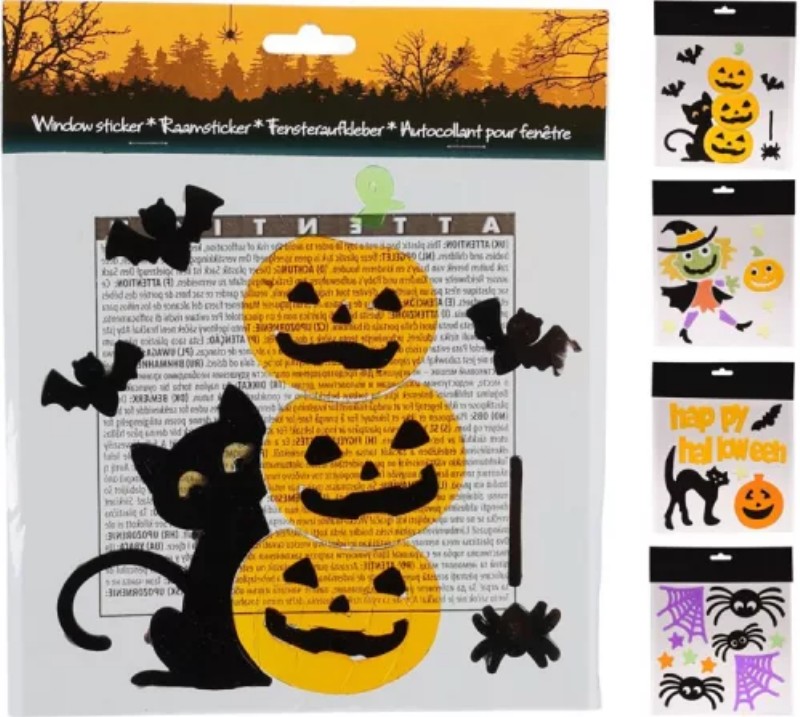 Ablakmatrica Halloweeni Zselés 20x20 cm