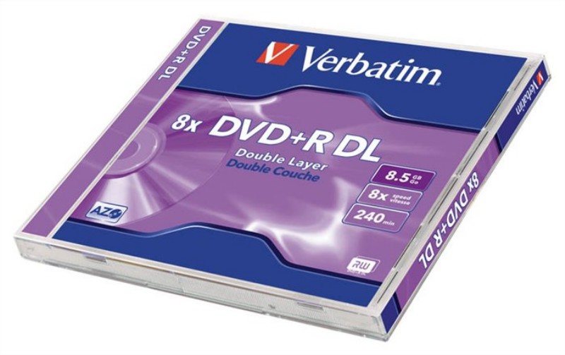 DVD+R lemez, kétrétegű, 8,5GB, 8x, 1 db, normál tok, VERBATIM 