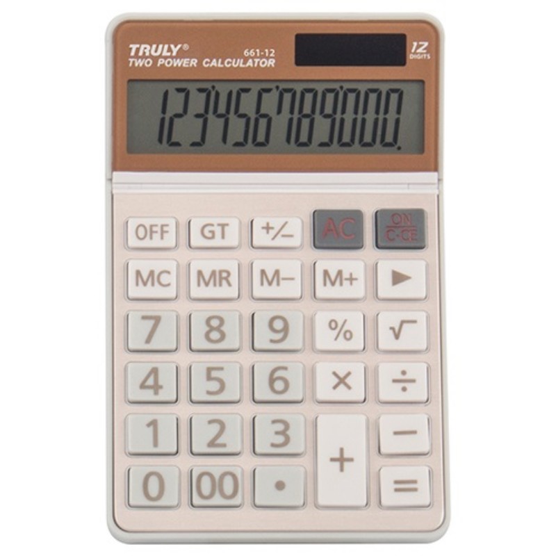 Számológép Truly asztali 12 számjegy 661-12 Arany