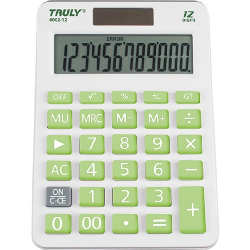 Számológép Truly asztali 12 számjegy 6002-12 Zöld