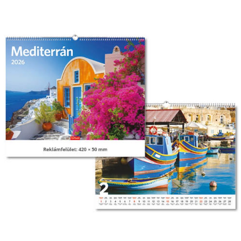 Naptár fali Toptimer 2026 T093 Mediterrán