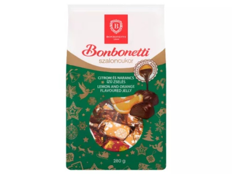 Szaloncukor Bonbonetti 280g Citrom-Narancs Zselé