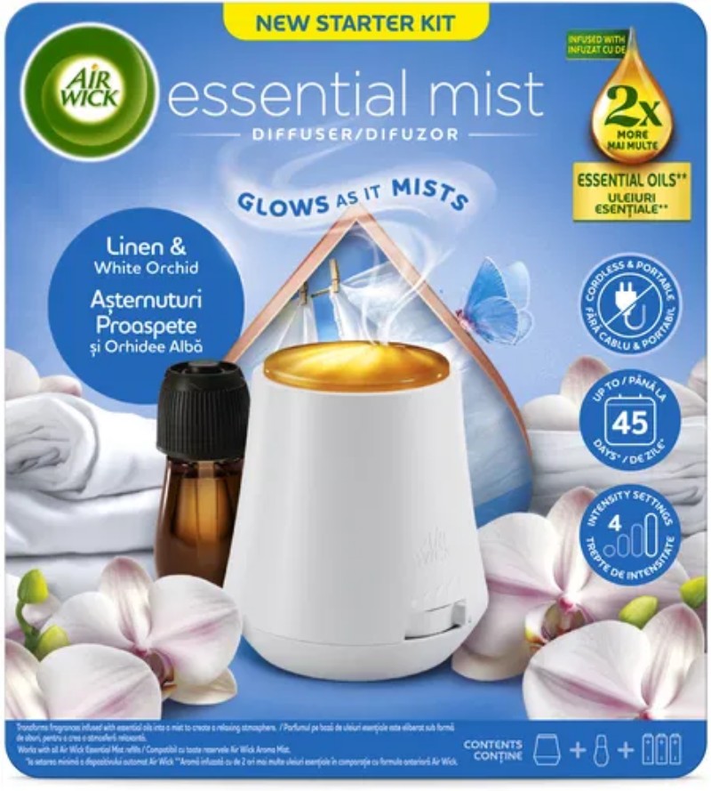 Légfrissítő Air Wick Diffúzor készülék+utántöltő 20ml Linen