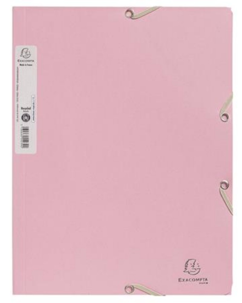 Gumis mappa Exacompta A/4 prespán mintás Rózsaszín