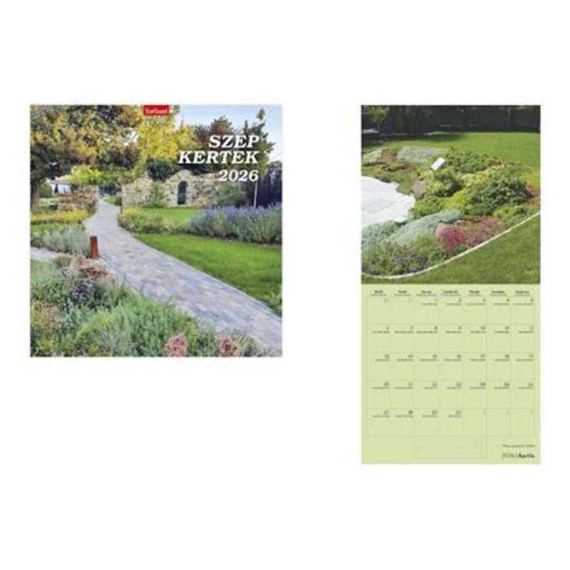 Naptár fali Toptimer 2026 Szép kertek