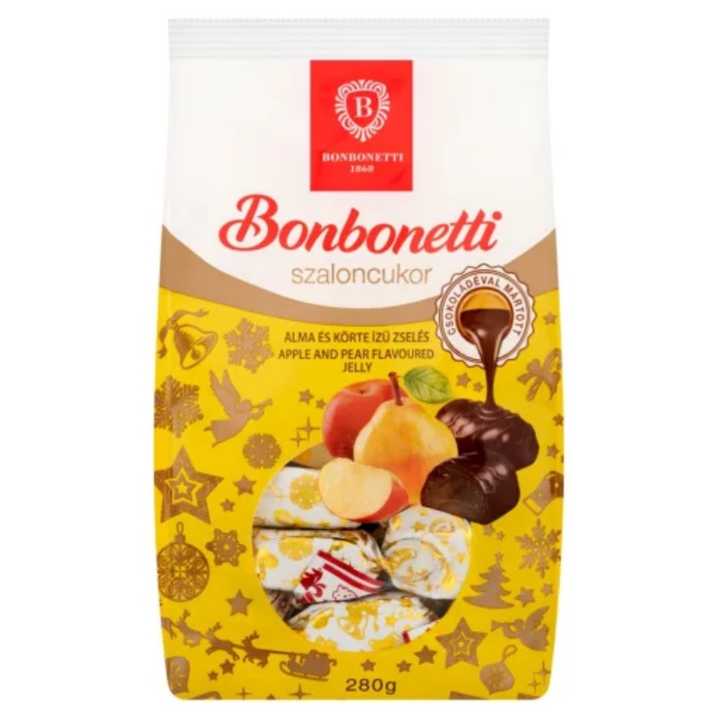 Szaloncukor Bonbonetti 280g alma-körte zselés